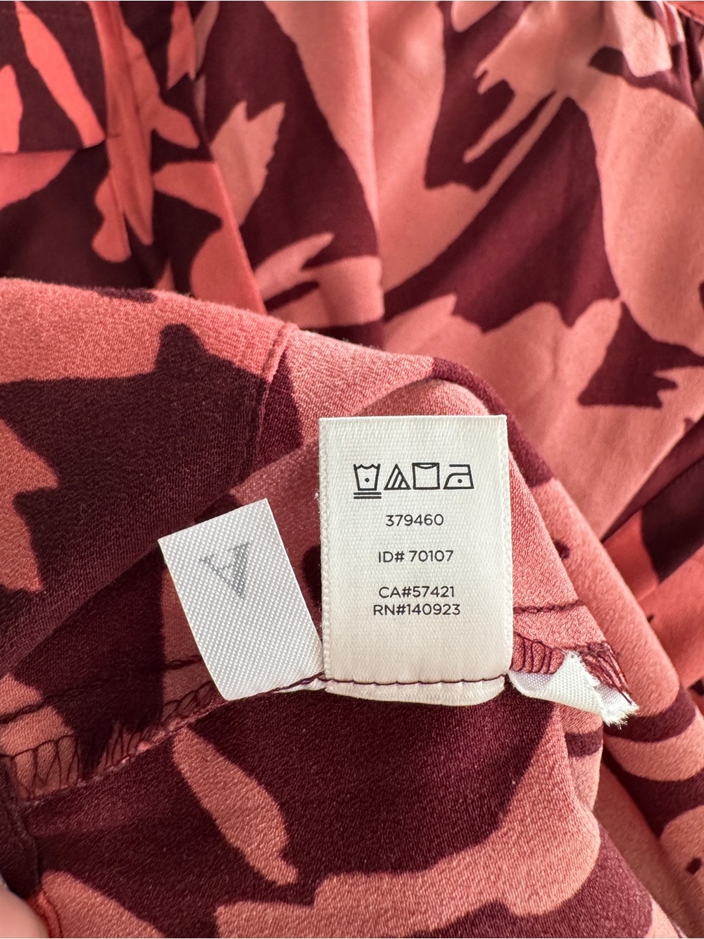LOFT Tie-Waist Button-Up Dress in Burgundy and Coral Floral - Picture 8 of 9